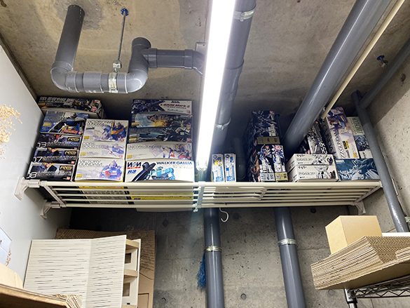 事務所の模型倉庫の模型。