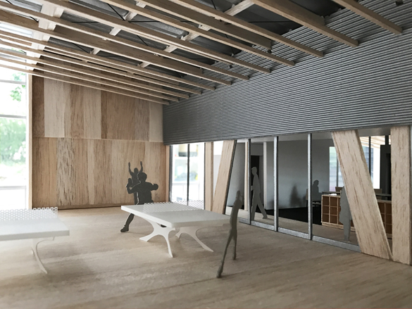 建設工事と並行して事務所でも建設工事。